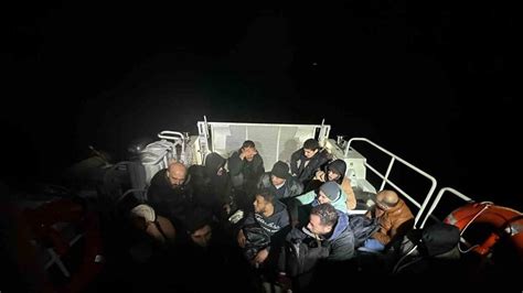 Bodrum’da 15 düzensiz göçmen kurtarıldı